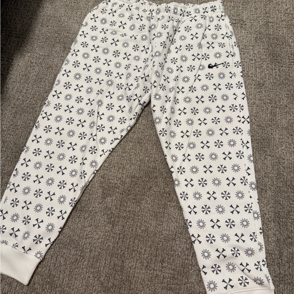 Nike mens Black and White Snowflake Joggers